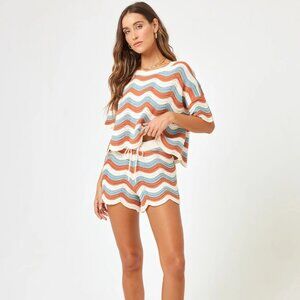 L*SPACE Make Waves Knit Short & Top in Del Mar Stripe